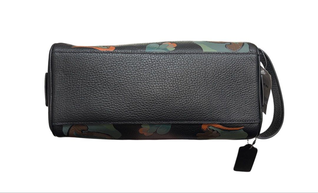 近新品有吊牌❗️ ❗️ ❗️ COACH 黑色 花卉 男用 手拿包 保證正品