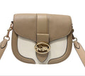近新品❗️ ❗️ ❗️ COACH 杏色 粉色 拼接 馬鞍包 斜背包 保證正品