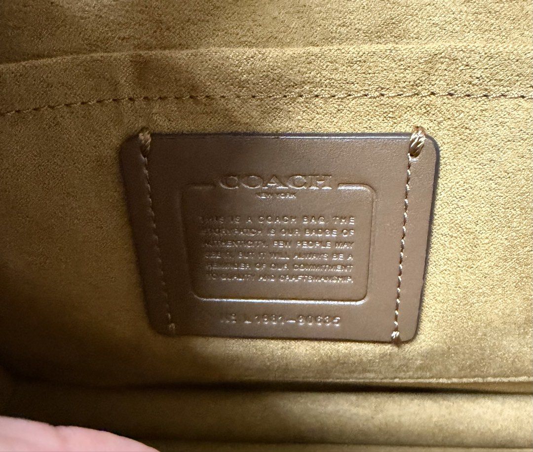 COACH 白色 拼接 經典老花 蛇紋 風琴包 保證正品