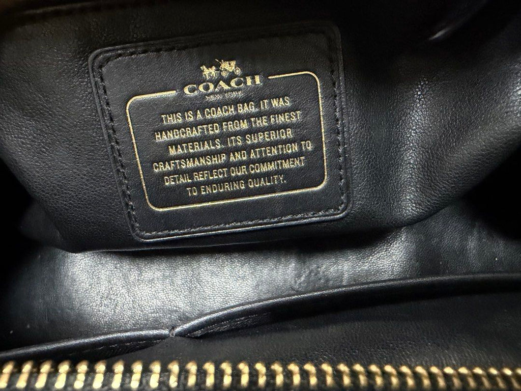 COACH 蟒蛇紋 拼接 真皮 手提 斜背包 保證正品
