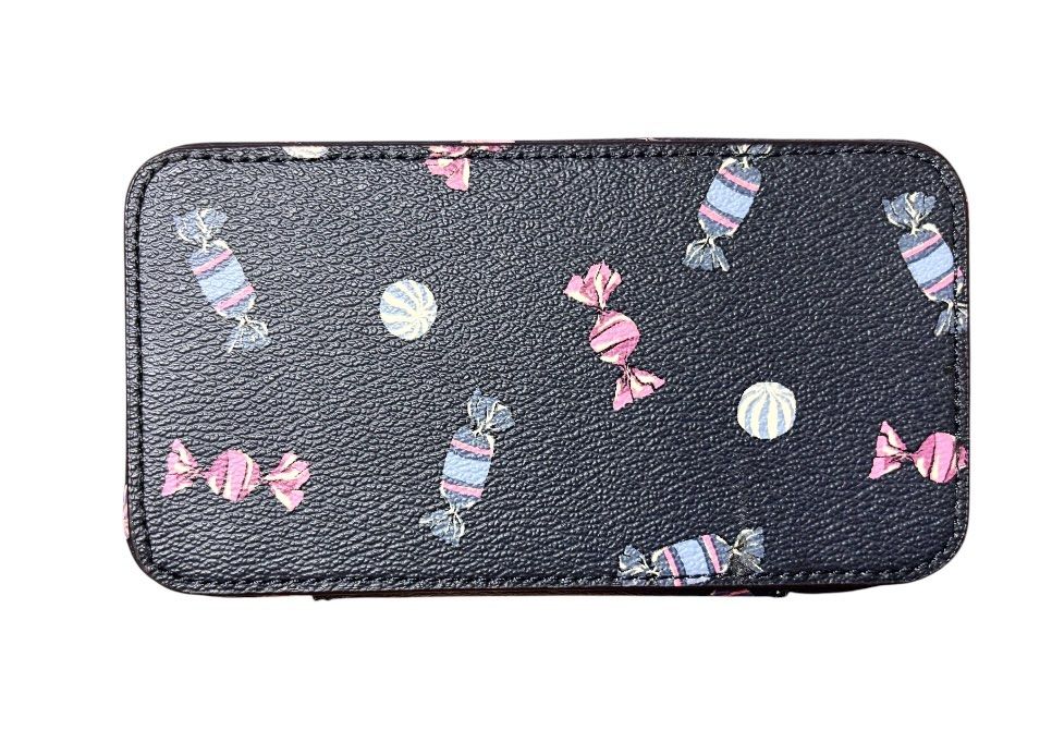 全新品❗️❗️❗️COACH 黑色 糖果 印花 化妝盒 手提包 保證正品