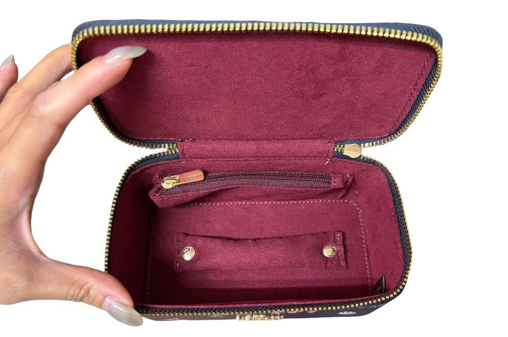 全新品❗️❗️❗️COACH 黑色 糖果 印花 化妝盒 手提包 保證正品
