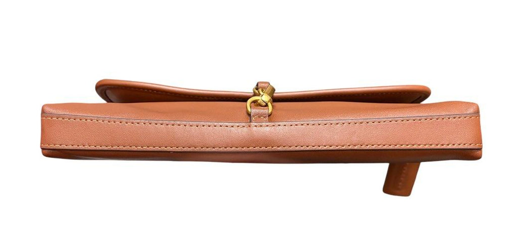 COACH HAMPTONS 棕色 鞣製皮革 翻蓋式 肩背 腋下包 保證正品