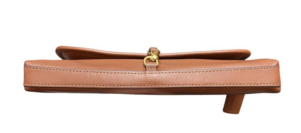 COACH HAMPTONS 棕色 鞣製皮革 翻蓋式 肩背 腋下包 保證正品