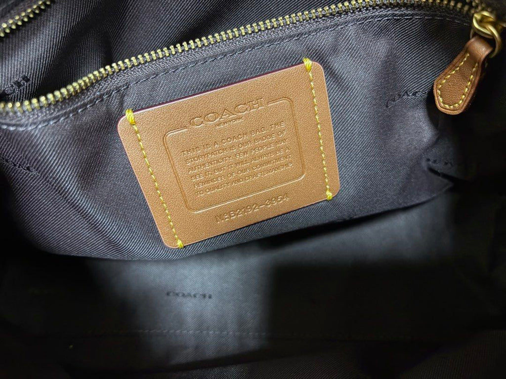 COACH MAY C 駝色 環扣 粒面 牛皮 手提 肩背 斜背包 保證正品