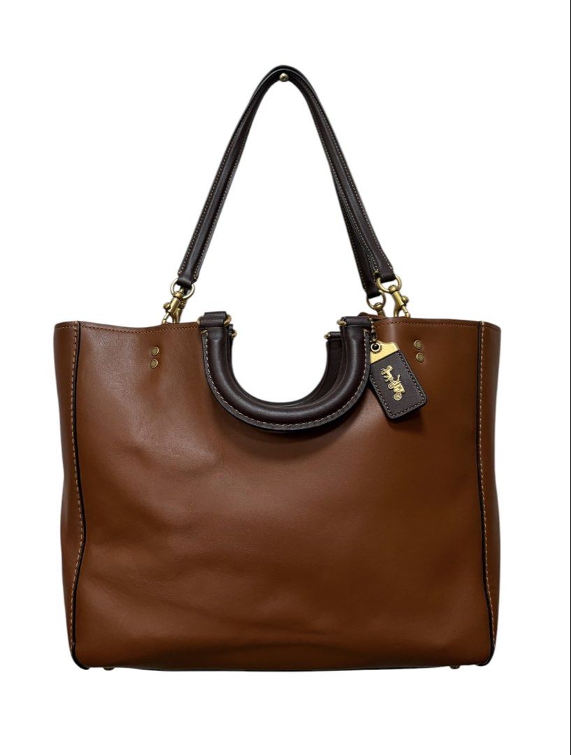 COACH RAE 棕色 真皮 鞣制皮革 托特包 保證正品