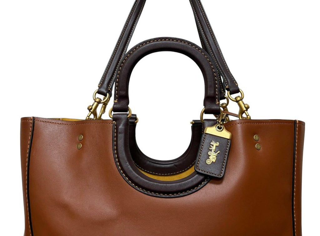 COACH RAE 棕色 真皮 鞣制皮革 托特包 保證正品