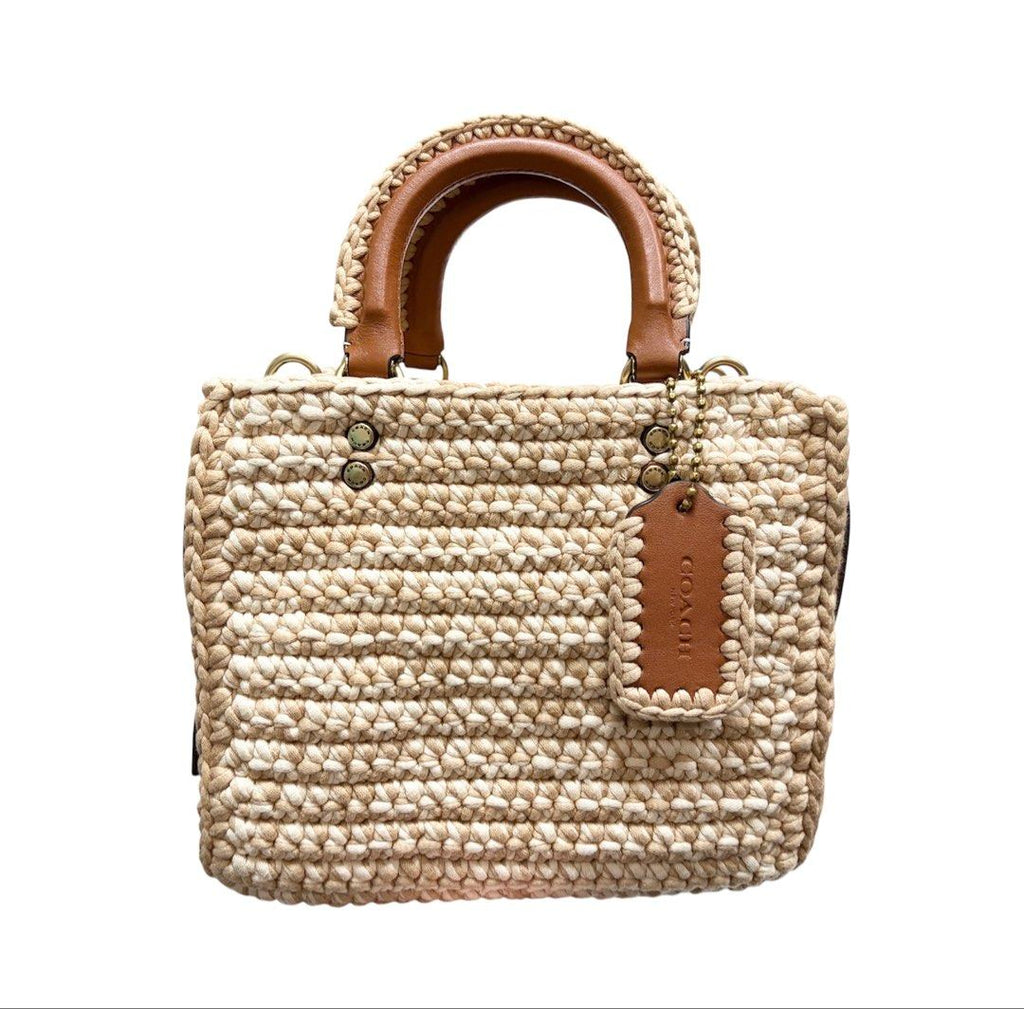 COACH ROGUE 雙色 毛線 編織 多功能 包 保證正品