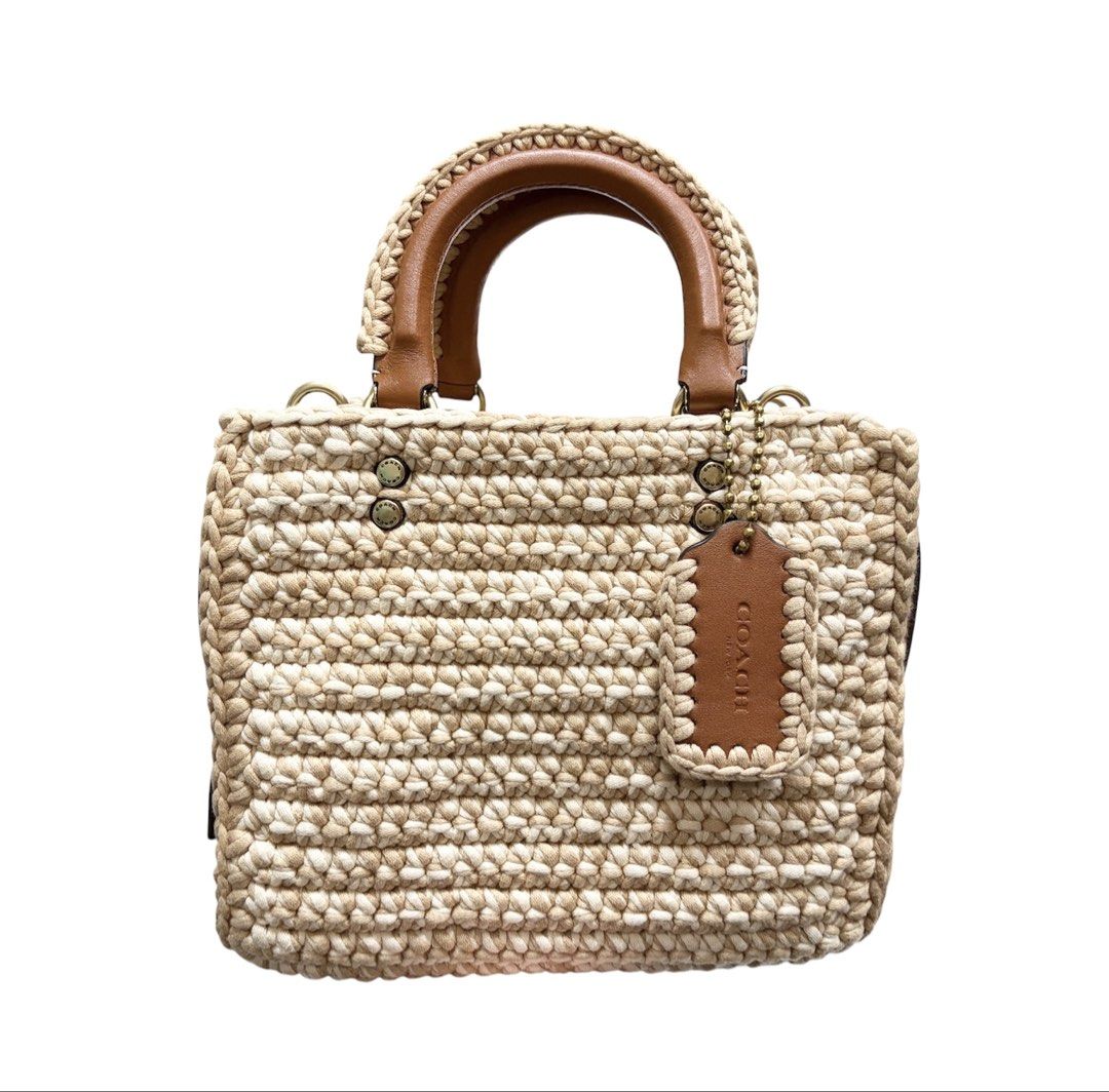 COACH ROGUE 雙色 毛線 編織 多功能 包 保證正品
