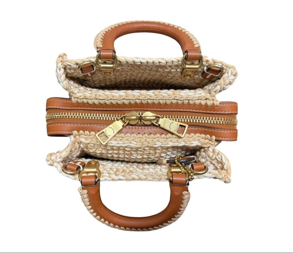 COACH ROGUE 雙色 毛線 編織 多功能 包 保證正品