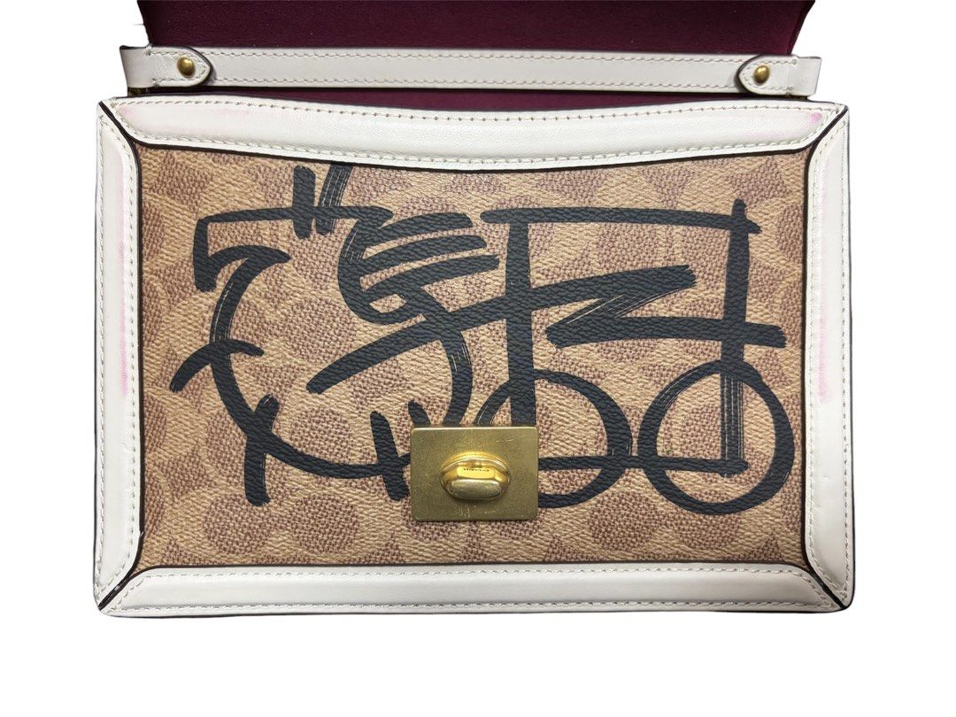 COACH X GUANG YU 中國藝術家 廣煜 聯名款 HUTTON 肩背 斜背包 保證正品