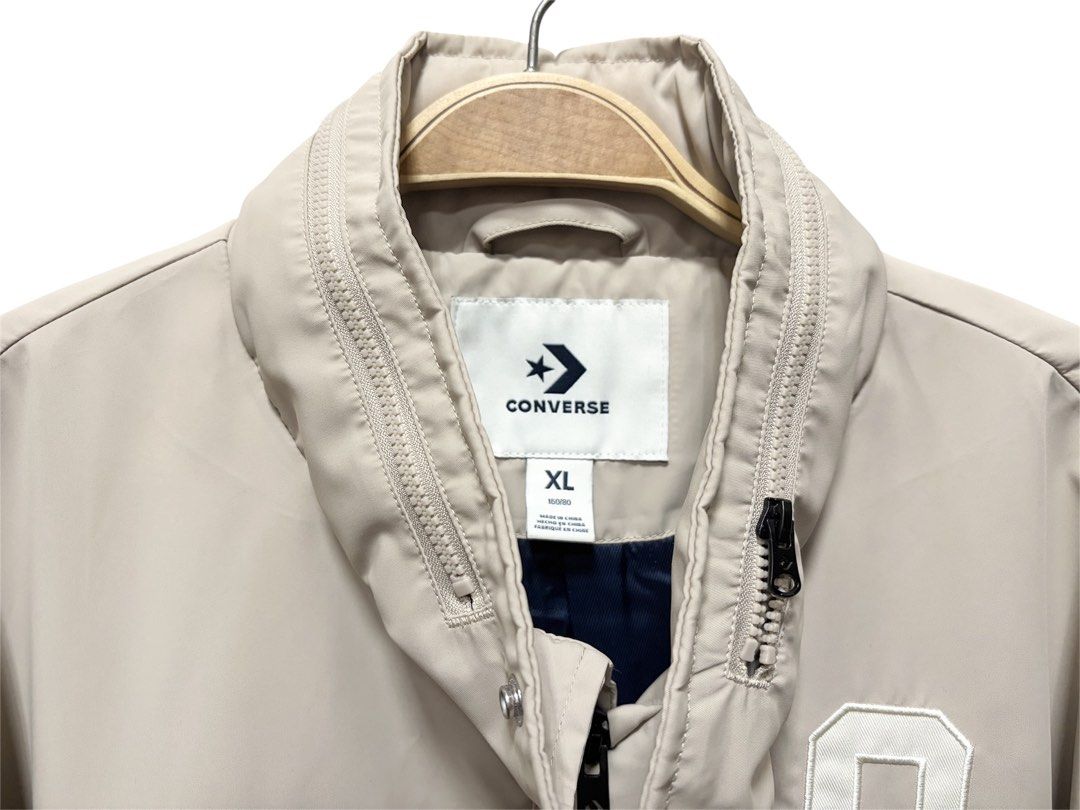 CONVERSE 杏色 風衣 長版 外套 保證正品