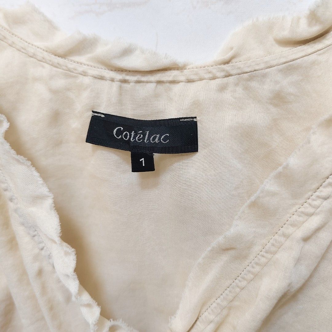 COTELAC 法國品牌 薄款 夏季 無袖 背心 上衣 雙色 杏色 保證正品
