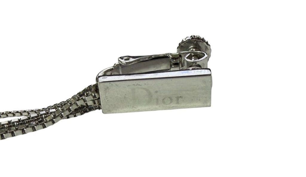 DIOR 垂墜感 夾式 耳環 保證正品