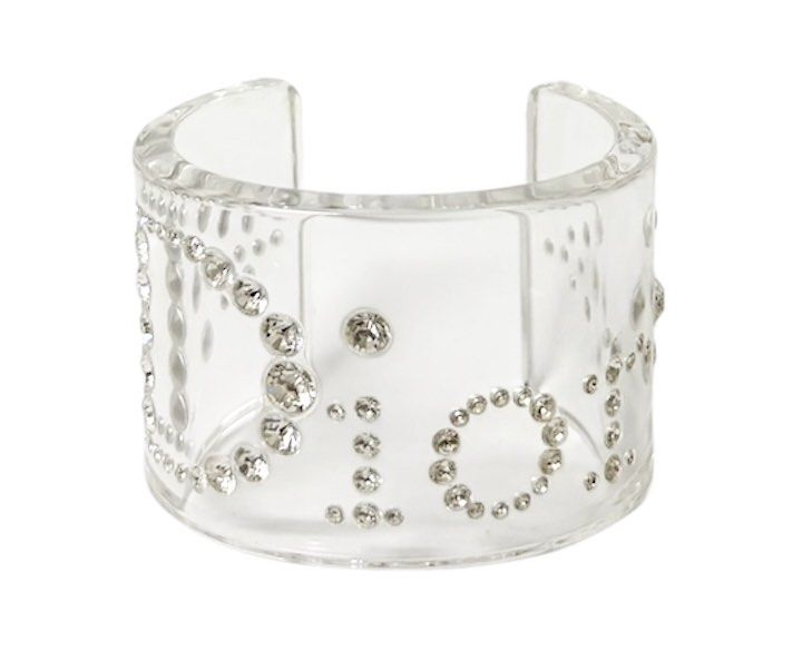 DIOR 迪奧 透明 壓克力 手環 保證正品
