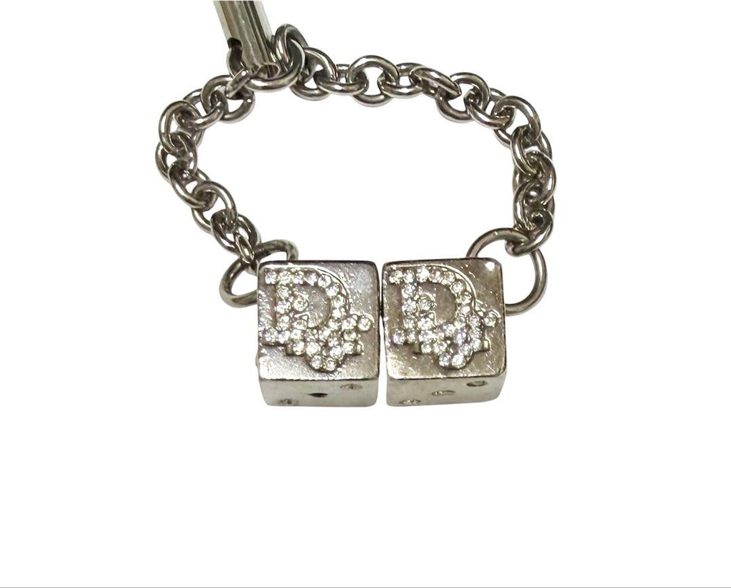 DIOR 迪奧 水鑽 骰子 吊飾 保證正品