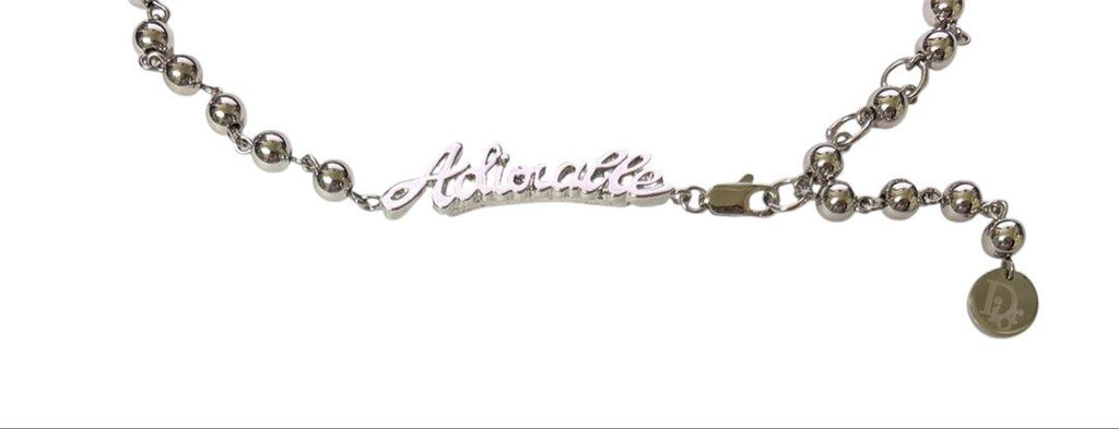 DIOR 迪奧 ADIORABLE 字樣 金屬 項鍊 保證正品