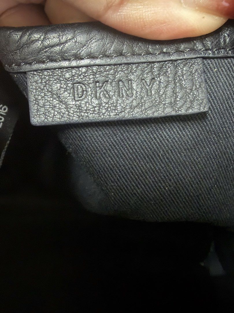 DKNY 黑色 荔枝紋 手提包