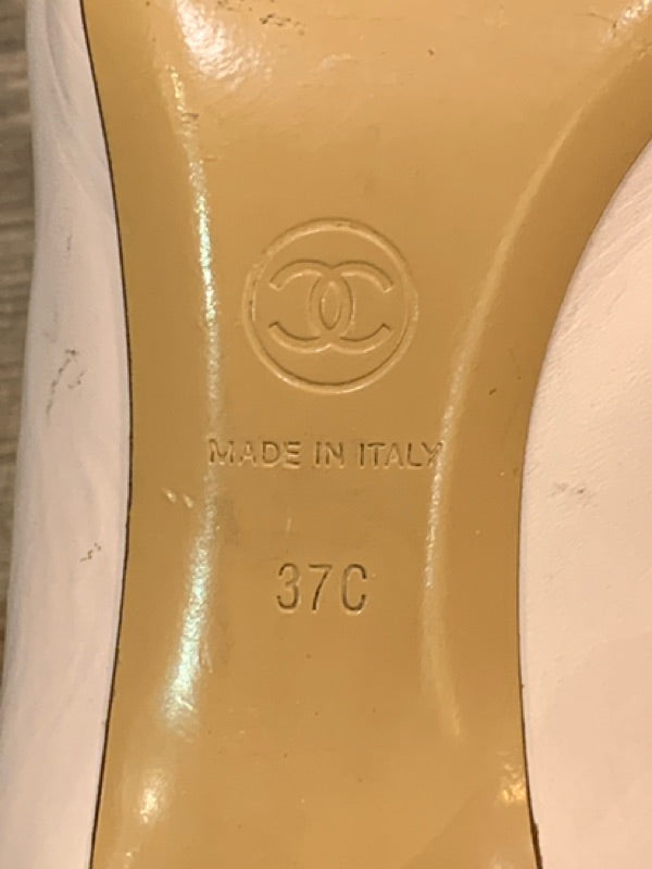CHANEL 香奈兒 保證正品 粉色拼接 高跟鞋 37號