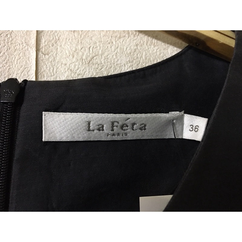 LA FETA灰色霧面亮質感洋裝size:36