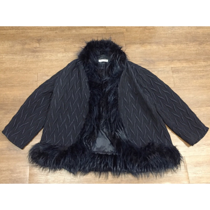 EMPORIO ARMANI 國際精品 毛海貴氣緞面內裡 大衣