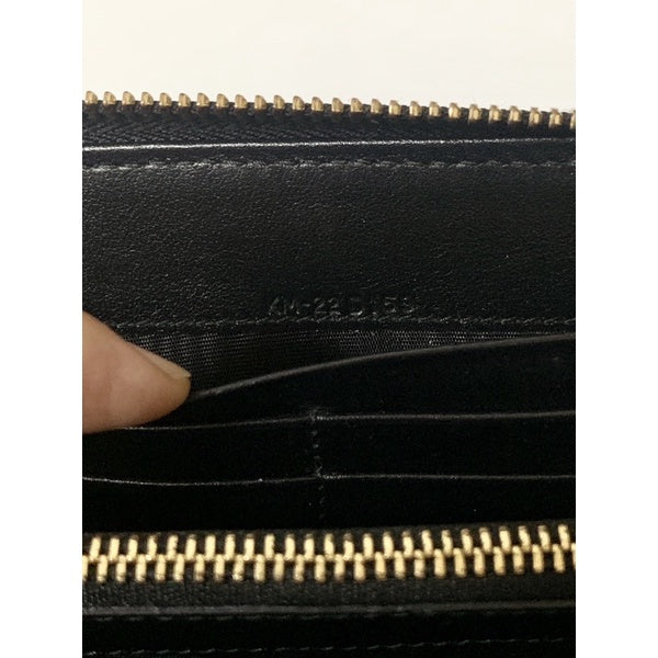 FERRAGAMO 全黑壓紋 真皮長夾 有盒有卡 保證正品
