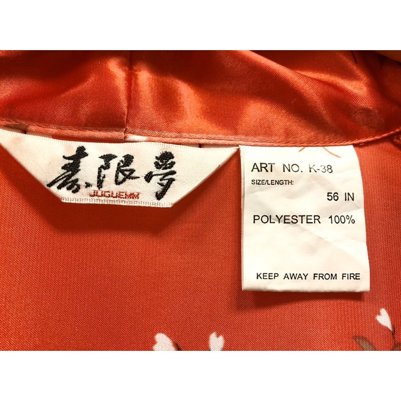 日式和服 浴衣 長版 緞面 復古 寫真攝影 均碼 附腰封 蝴蝶結 足袋