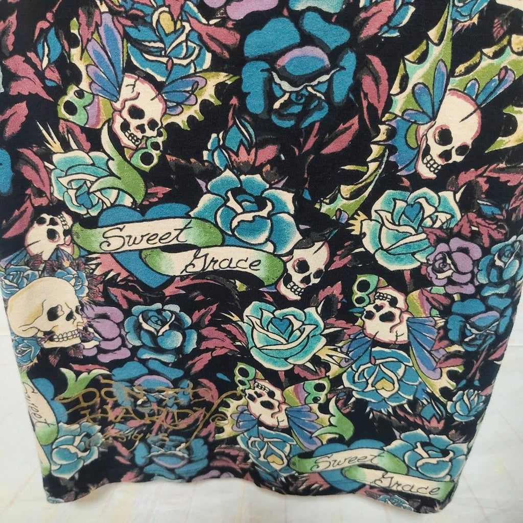 ED HARDY 短袖 薄款 夏季 花紋 骷髏 保證正品