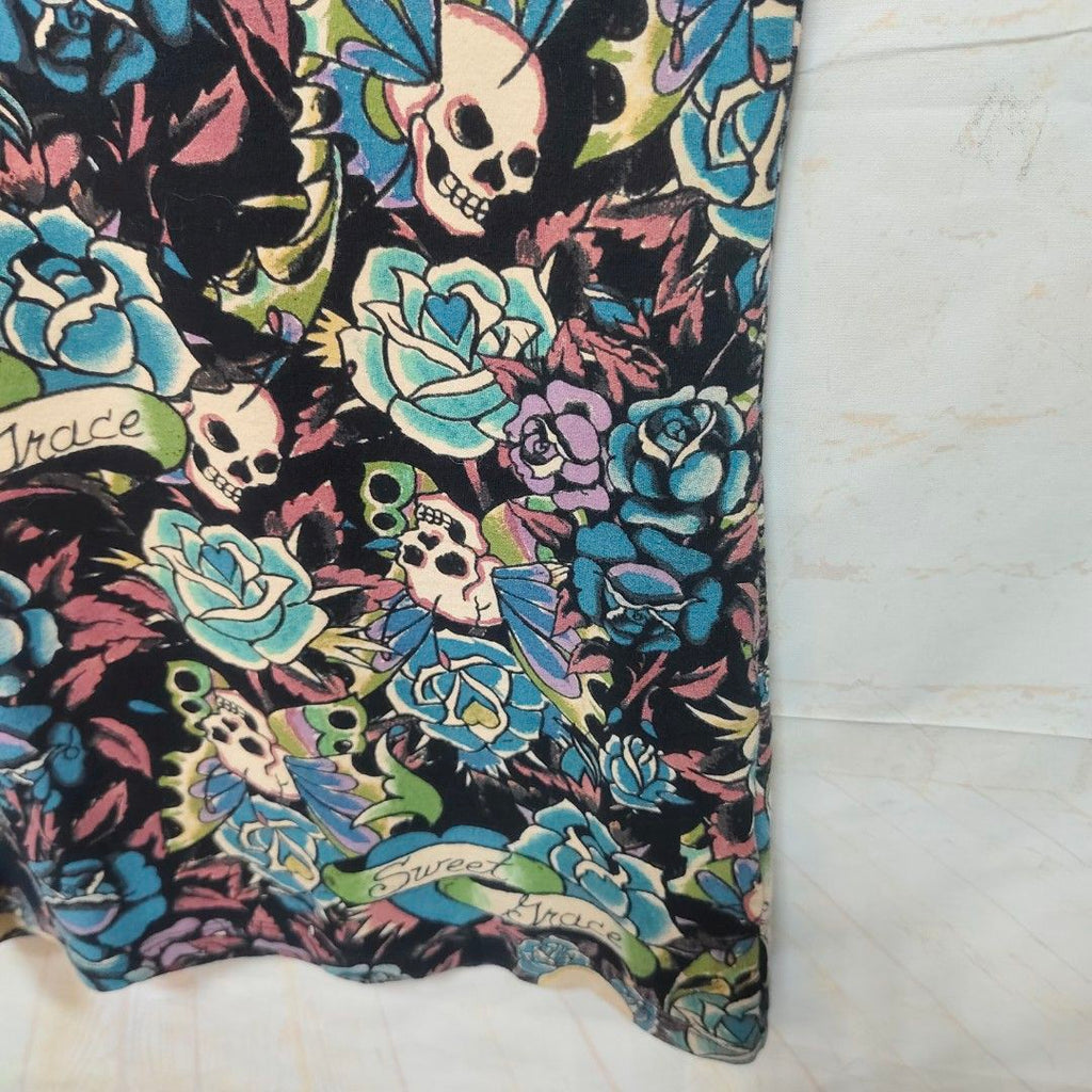 ED HARDY 短袖 薄款 夏季 花紋 骷髏 保證正品