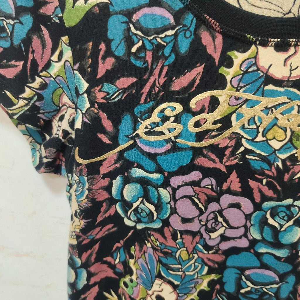 ED HARDY 短袖 薄款 夏季 花紋 骷髏 保證正品