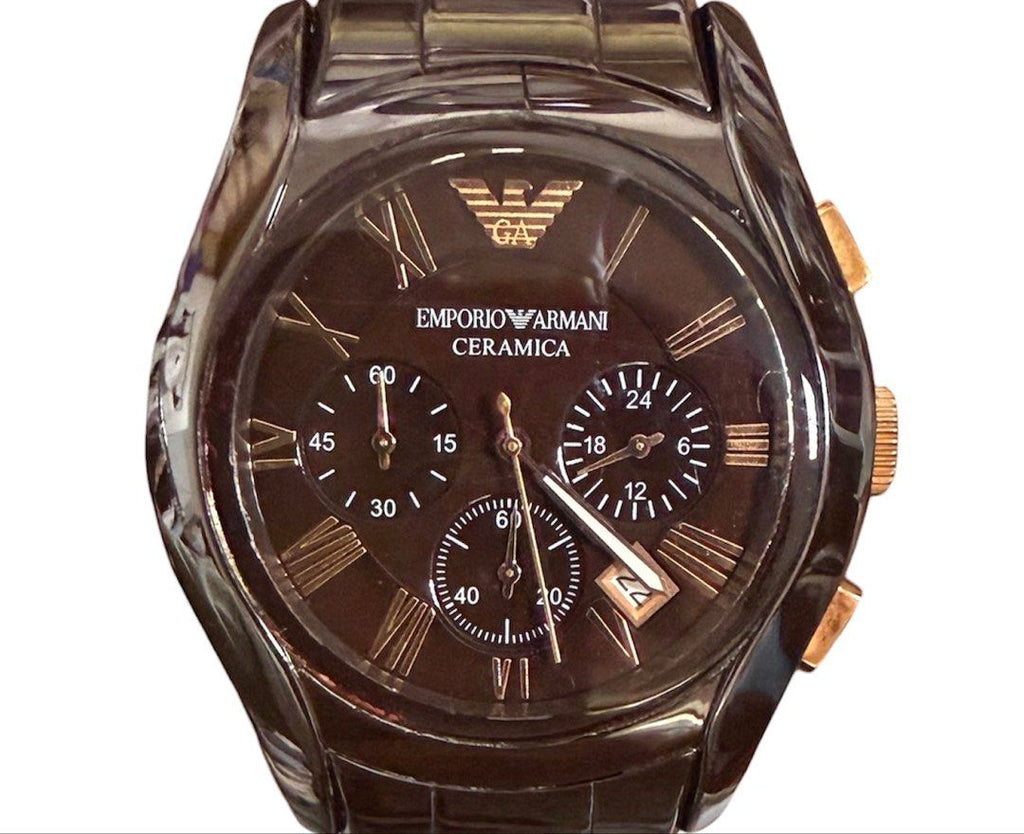 ⚠️ 請詳閱商品描述❗️ EMPORIO ARMANI 咖啡色 陶瓷 腕錶