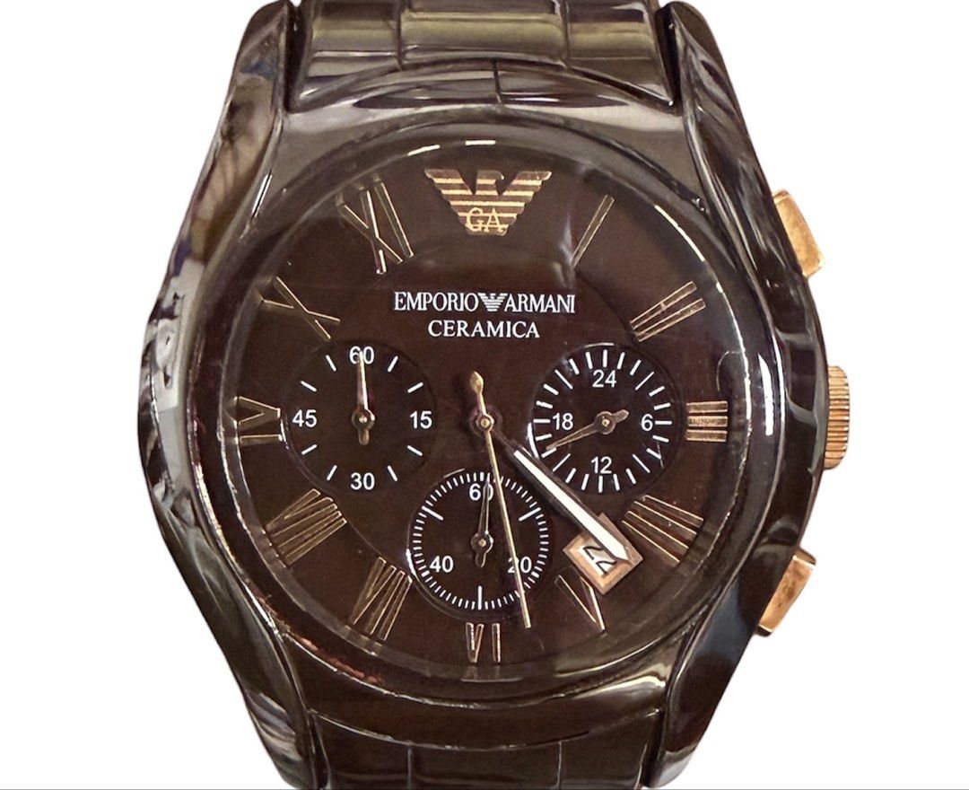 ⚠️ 請詳閱商品描述❗️ EMPORIO ARMANI 咖啡色 陶瓷 腕錶