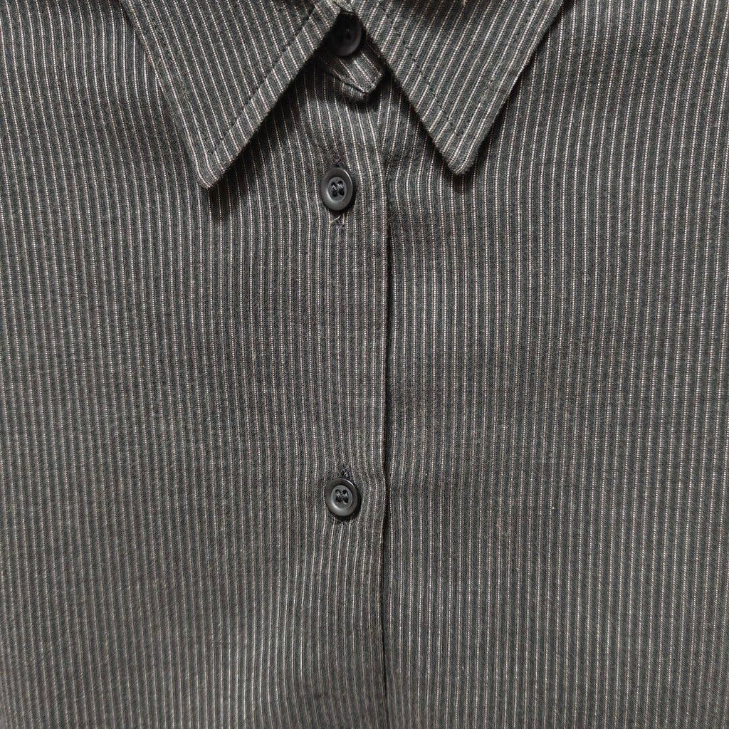 EMPORIO ARMANI 襯衫 薄款 長袖 直條紋 灰黑 保證正品
