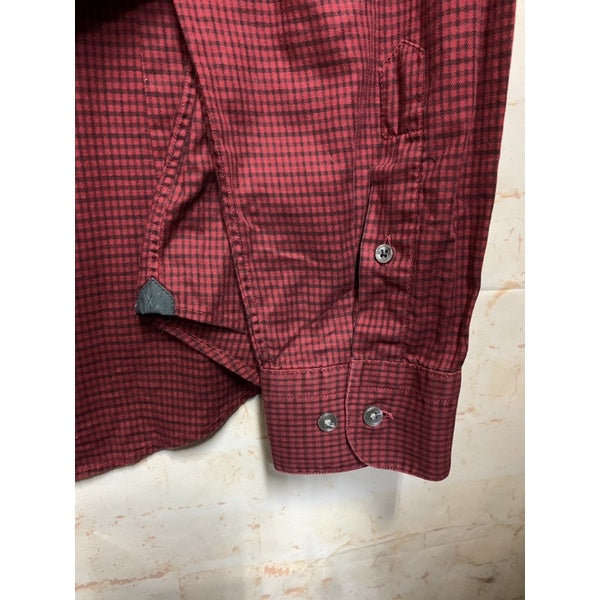 LV LOUIS VUITTON 紅色格紋襯衫 L號 保證正品