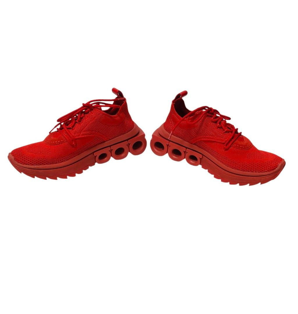 FERRAGAMO 菲拉格慕 紅色 球鞋 布鞋 保證正品