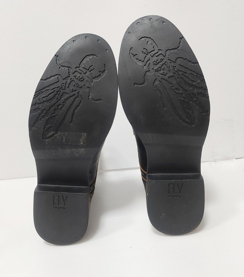 FLY LONDON 鞋 皮革 靴子 短靴 男鞋 黑色 保證正品