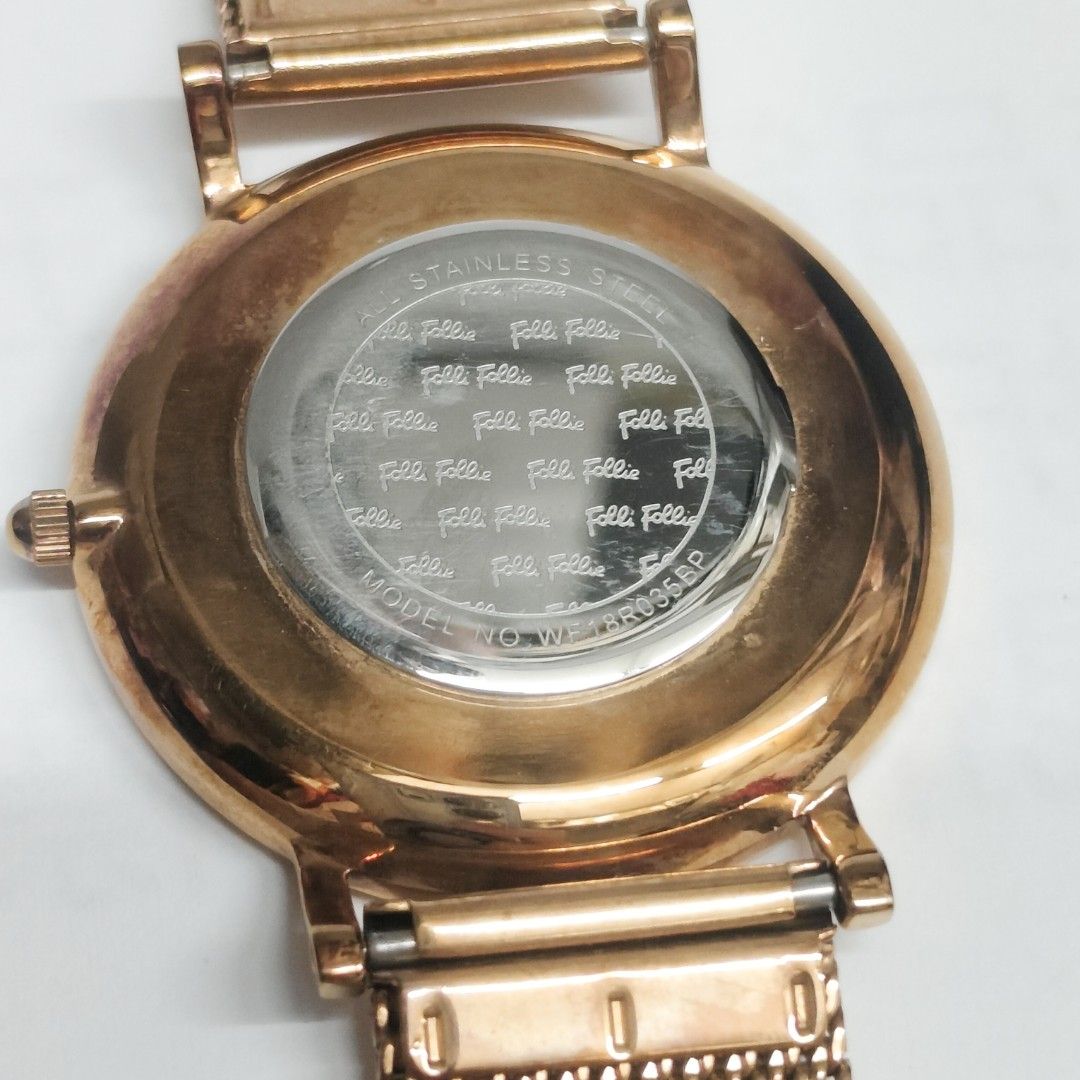 FOLLI FOLLIE 錶 手錶 古銅色 石英錶 保證正品
