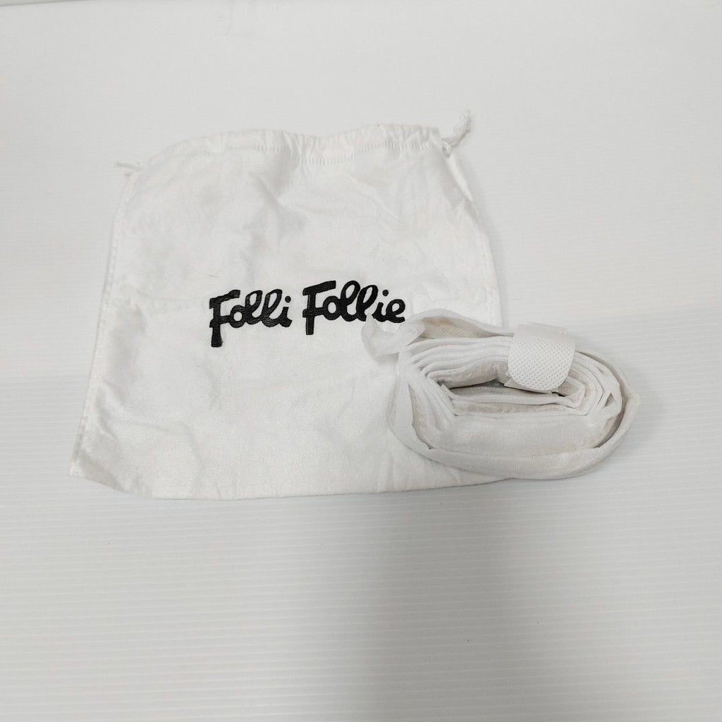 FOLLI FOLLIE 化妝包 米色 全新 迷你 附背帶 鏈條包 手提包 斜背包 保證正品