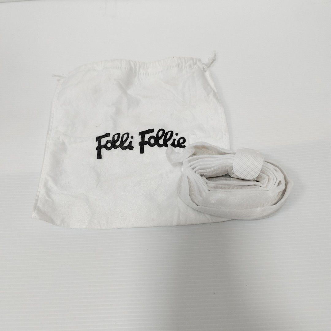 FOLLI FOLLIE 化妝包 米色 全新 迷你 附背帶 鏈條包 手提包 斜背包 保證正品
