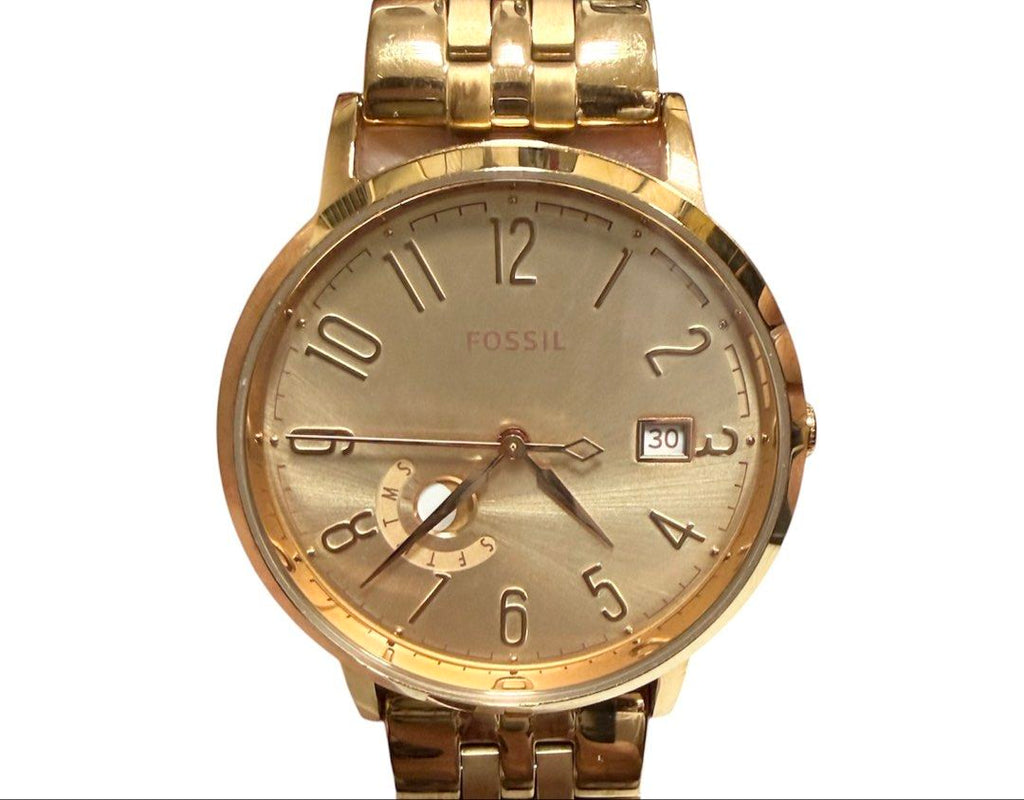 FOSSIL VINTAGE MUSE 金色 繆思女神 日期 星期 腕錶