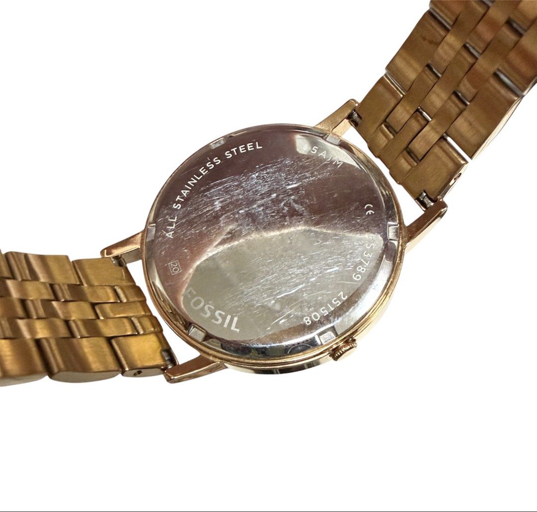 FOSSIL VINTAGE MUSE 金色 繆思女神 日期 星期 腕錶