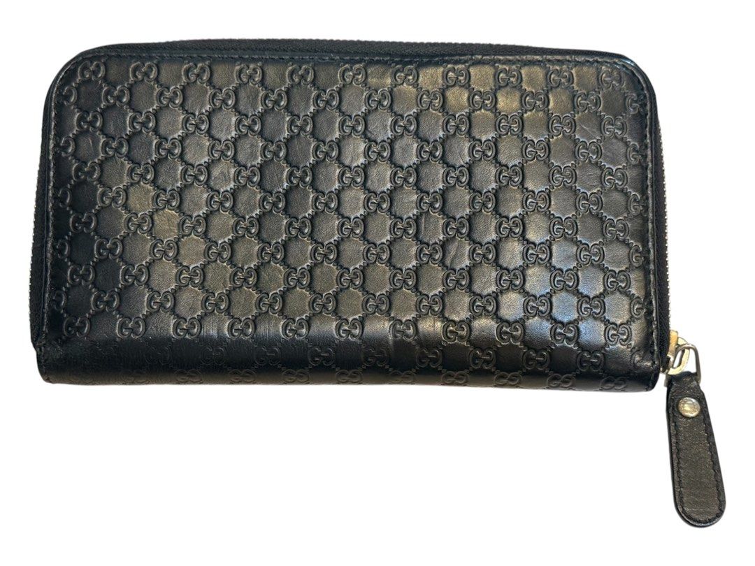 GUCCI 449391 壓紋logo真皮長夾 保證正品