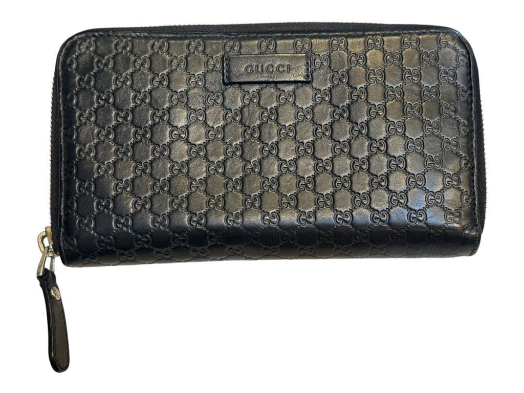 GUCCI 449391 壓紋logo真皮長夾 保證正品