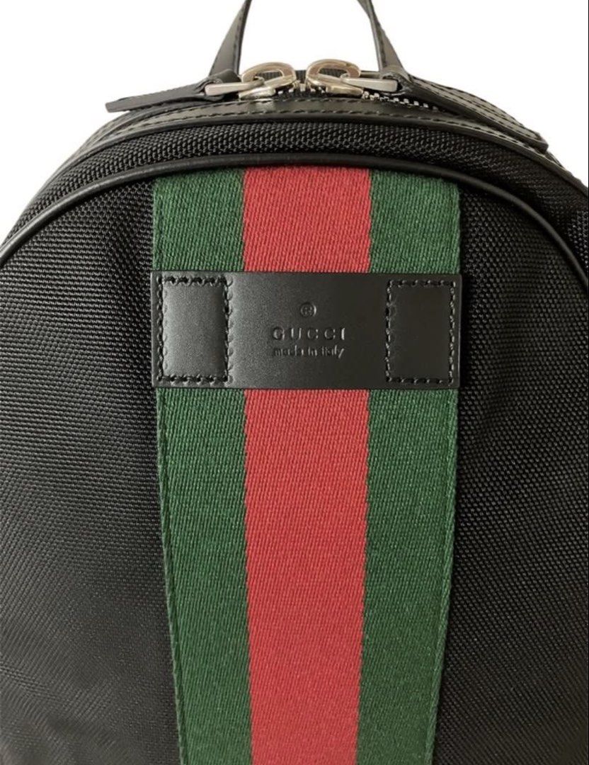 GUCCI 經典 綠紅綠 後背包 保證正品