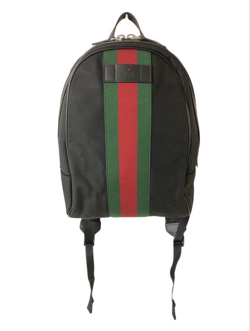 GUCCI 經典 綠紅綠 後背包 保證正品
