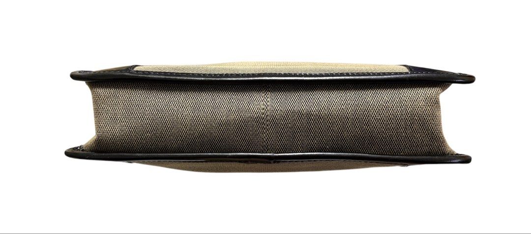 GUCCI 帆布 拼接 漆皮 腋下包 保證正品