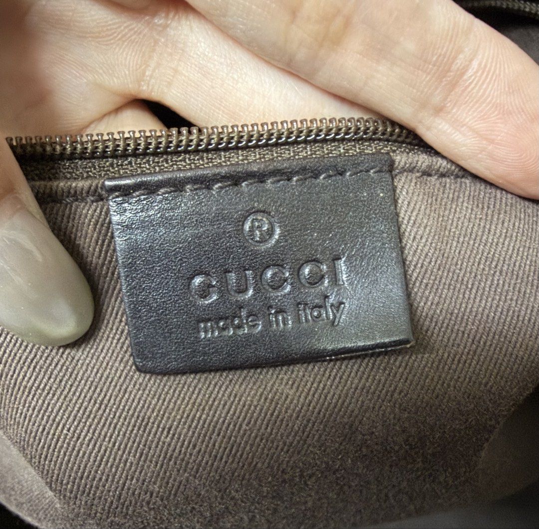 ⚠️請詳閱商品描述❗️GUCCI 深咖啡色 經典老花 緹花布 磁吸扣 手提包 保證正品