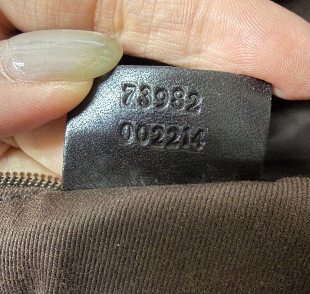 ⚠️請詳閱商品描述❗️GUCCI 深咖啡色 經典老花 緹花布 磁吸扣 手提包 保證正品