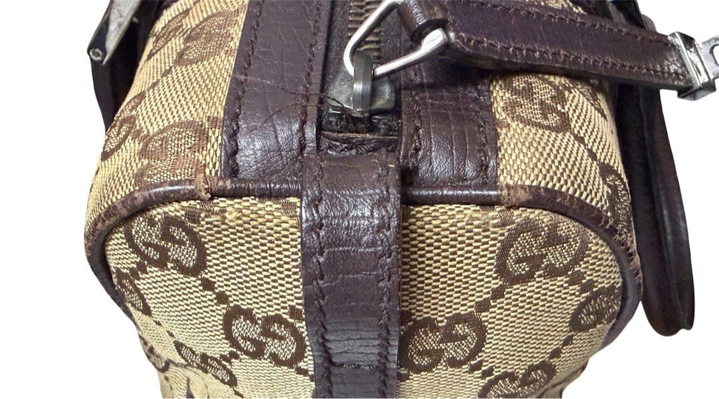 ⚠️請詳閱商品描述❗️GUCCI 經典老花 紅綠織條 緹花布 拼接 真皮 手提 肩背包 保證正品