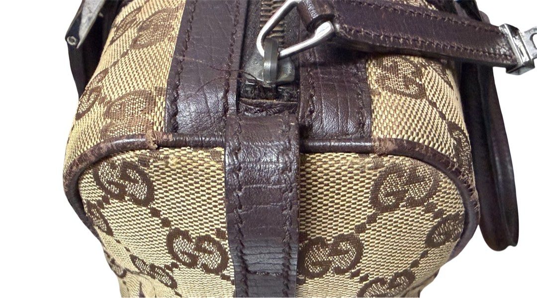 ⚠️請詳閱商品描述❗️GUCCI 經典老花 紅綠織條 緹花布 拼接 真皮 手提 肩背包 保證正品